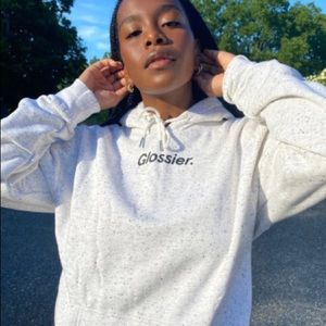 Glossier terrazzo hoodie